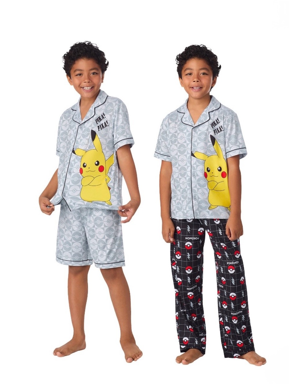 Pokémon Pikachu 3-Piece Pajama Set Size M 10-12 Boys